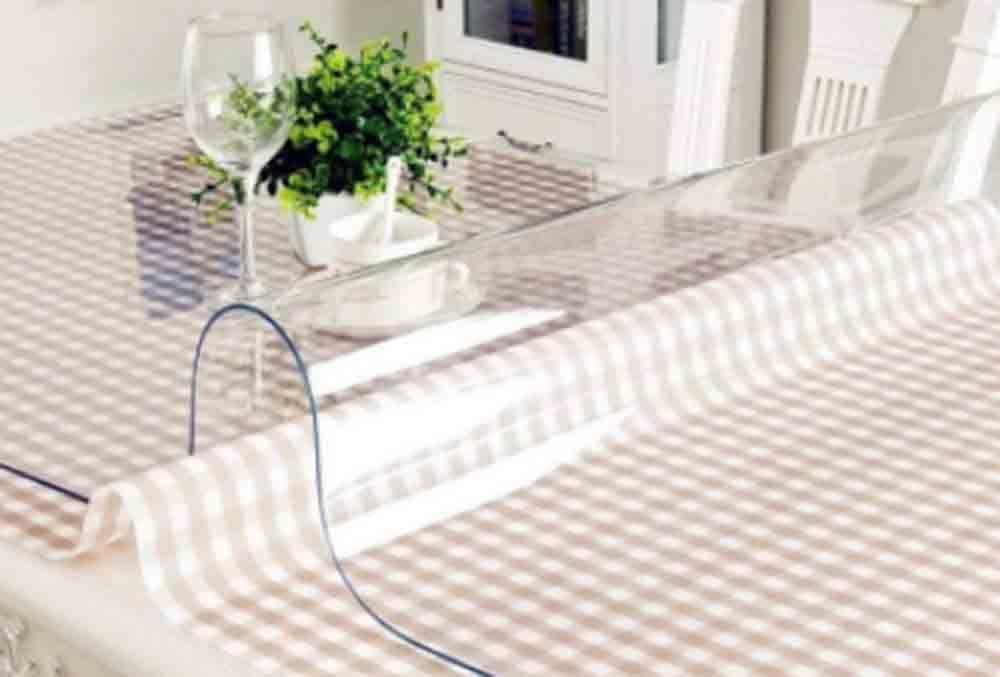 Protector de mantel de vinilo transparente resistente al agua y al aceite, rectangular, de plástico transparente, protector de mantel de escritorio,