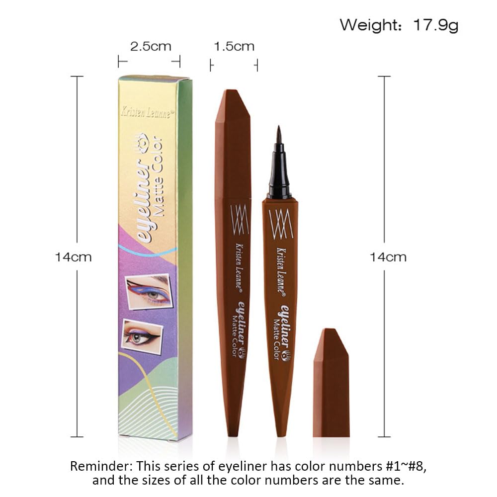 CAKAILA Lápiz delineador de ojos de gel líquido amarillo marrón, 2 unidades, de larga duración, impermeable, a prueba de manchas, delineador de ojos