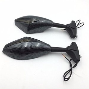XKH – Espejo de señal de giro LED azul para motocicleta, fibra de carbono, humo, compatible con Honda Cbr 125R 150R Suzuki Sv650S Katana Tl1000R XKH – Espejo de señal de giro LED azul para motocicleta, fibra de carbono, humo, compatible con Honda Cbr 125R 150R Suzuki Sv650S Katana Tl1000R