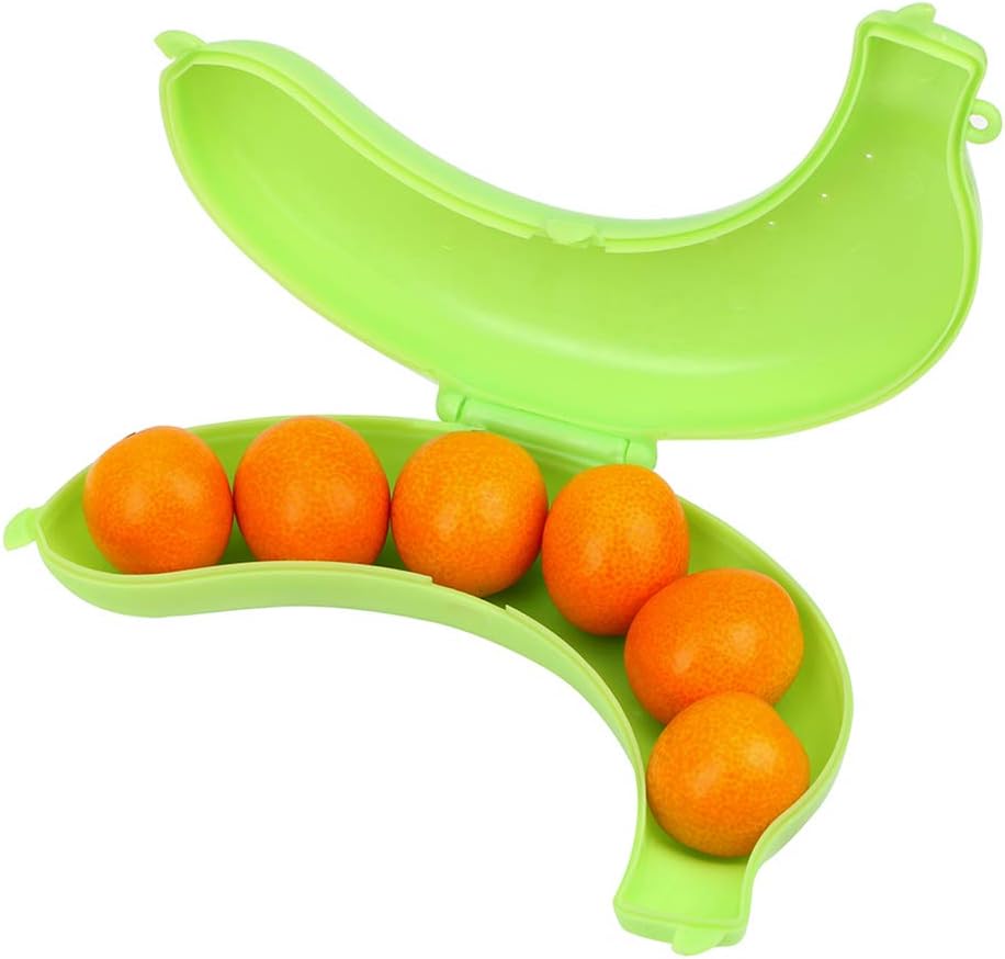 AKOAK Paquete de 1 funda protectora de plátano, pequeña y portátil, caja de almacenamiento de frutas para almuerzo al aire libre, adecuada para