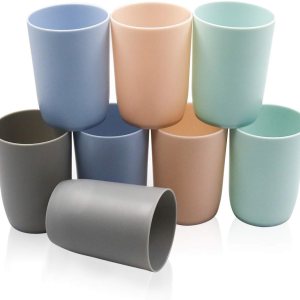 Topsky Vasos de plástico de 10 onzas para agua, reutilizables, irrompibles, aptos para lavavajillas, juego de 4 colores surtidos (8 unidades) Topsky Vasos de plástico de 10 onzas para agua, reutilizables, irrompibles, aptos para lavavajillas, juego de 4 colores surtidos (8 unidades)