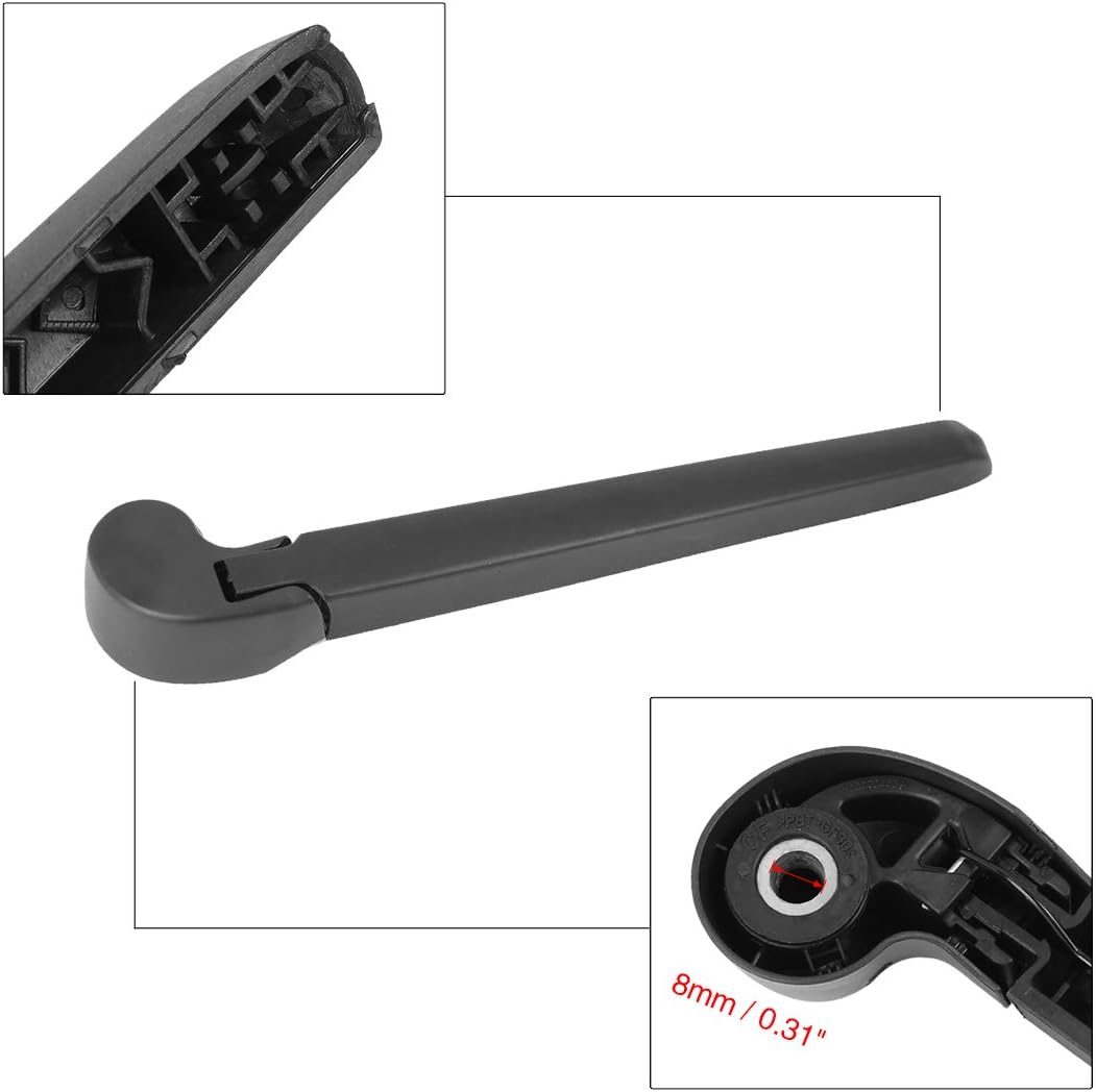 X AUTOHAUX Juego de brazos de limpiaparabrisas trasero de 13.780 in 14 pulgadas para Audi A3 2013 2014 2015 2016 2017
