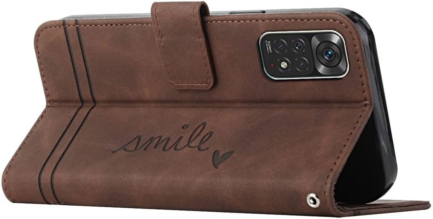 Funda tipo cartera para Xiaomi Redmi Note 11, Redmi Note 11 Funda con tarjetero Funda de cuero con función atril Protección completa magnética