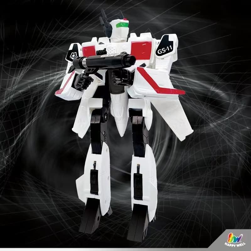 Happy-Well Robotech Hyperspace Fortress 7 Skeleton Fighter VF1 Modelo Arcadia Habilidades hechas a mano Mezcla Hasegawa 0d (Amarillo)