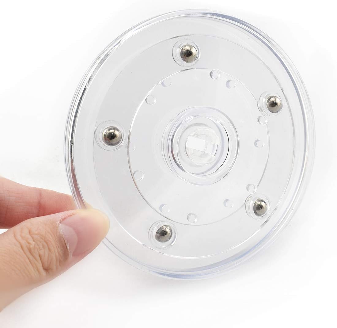 SDTC Tech Lazy Susan – Juego de 2 organizadores giratorios de 4 pulgadas con rodamientos giratorios de 360 grados para armarios de esquina de