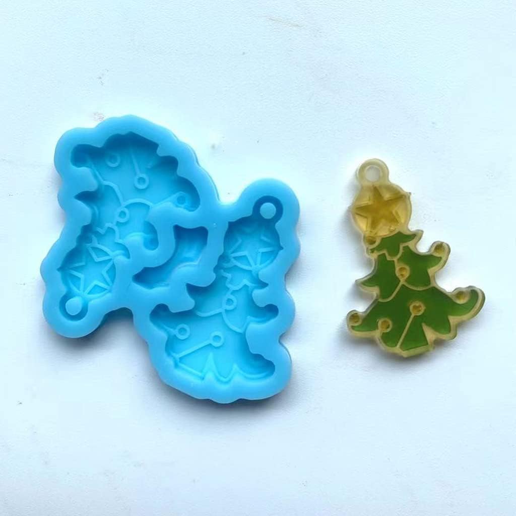 Aretes de Navidad DIY Molde de Fundición de Resina Epoxi Molde de Silicona para Pendiente Colgantes Moldes de Resina de Silicona Moldes de Joyería