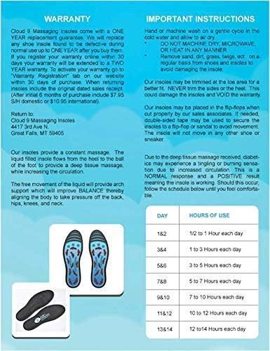 Cloud9 Dynamic Liquid Massaging Plantillas ortopédicas, Negro –