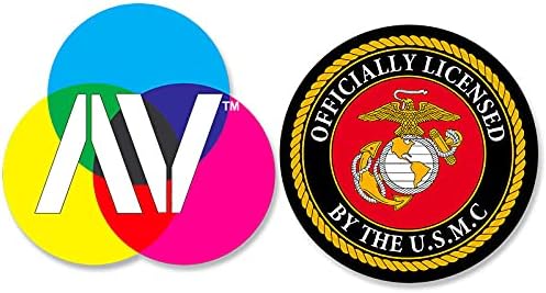 Adhesivo redondo de la base de los marines de la provincia de Helmand Camp Leatherneck (4 pulgadas) USMC con licencia