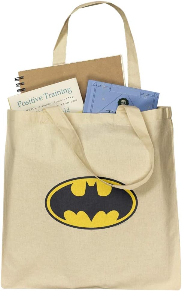 Batman Classic Bat Shield Logo Grocery Travel Bolsa de mano reutilizable