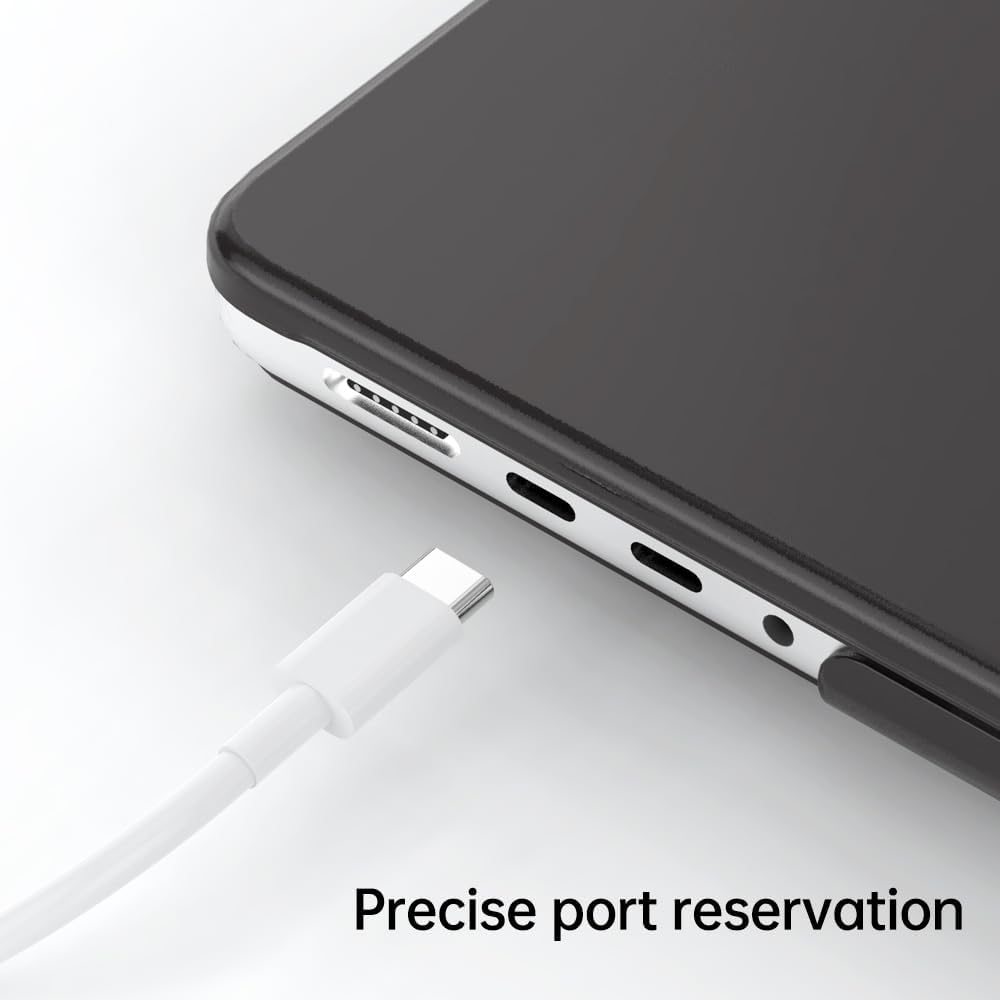 Funda negra adecuada para MacBook Air de 13 pulgadas con soporte modelo A2337 A2179 A1932, 2022 2021 2020 2019 2018