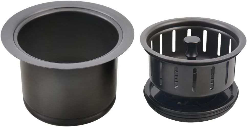 Kit de brida extendida de acero inoxidable con colador de cesta y tapón de drenaje para desagüe estándar de fregadero de 3 12 pulgadas, brida de