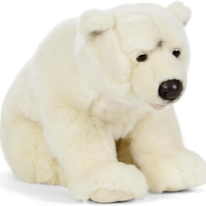 Living Nature Oso polar, suave y realista, peluche ecológico Naturli, 18 pulgadas Living Nature Oso polar, suave y realista, peluche ecológico Naturli, 18 pulgadas