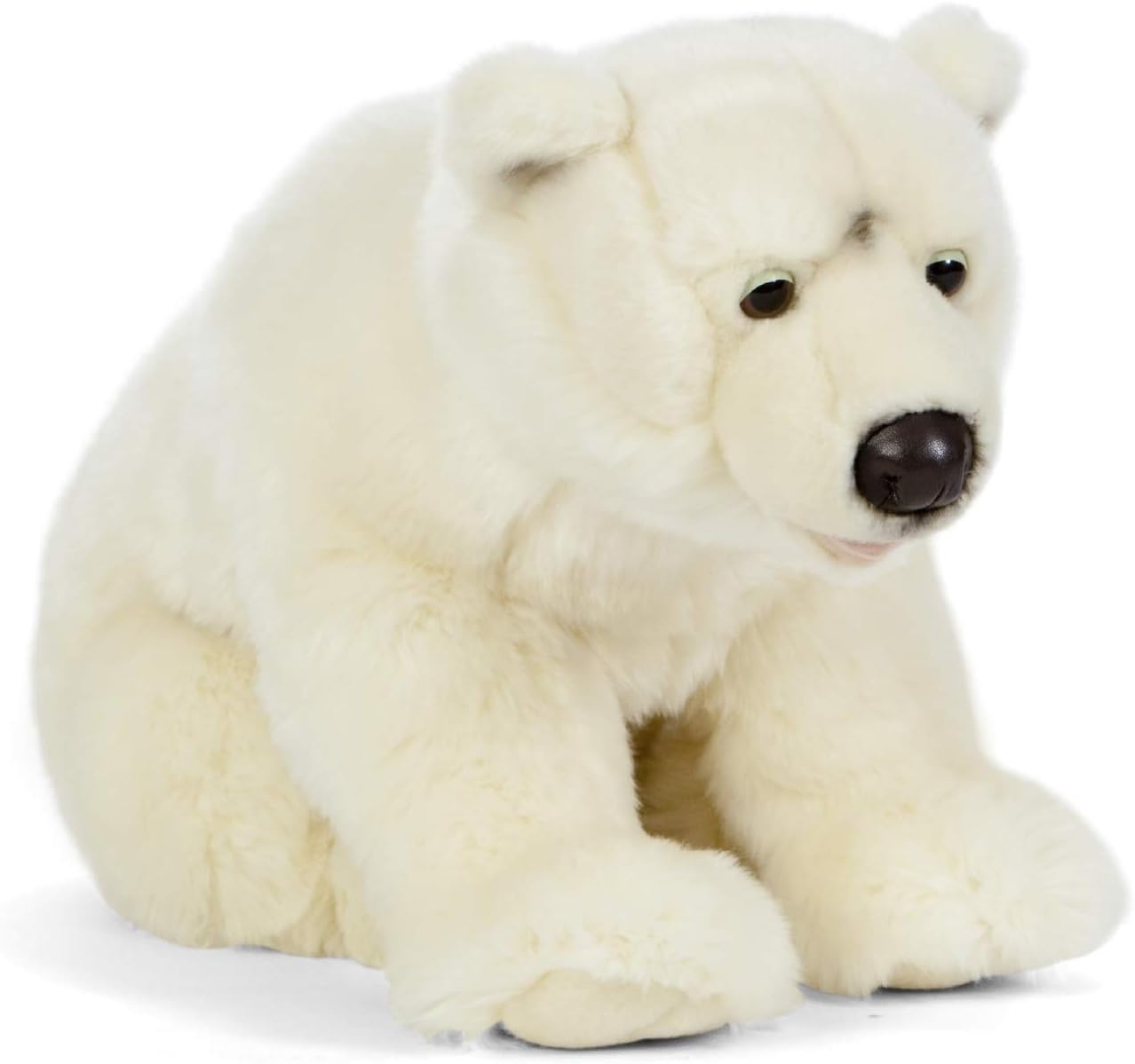 Living Nature Oso polar, suave y realista, peluche ecológico Naturli, 18 pulgadas