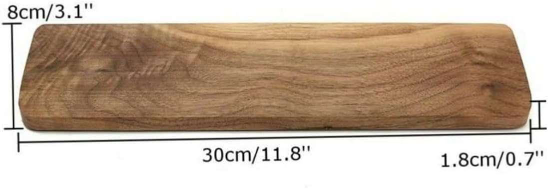 Base de teclado con reposamuñecas de madera, soporte ergonómico para escritorio de juegos, compatible con teclados estándar de 60 teclas y teclado