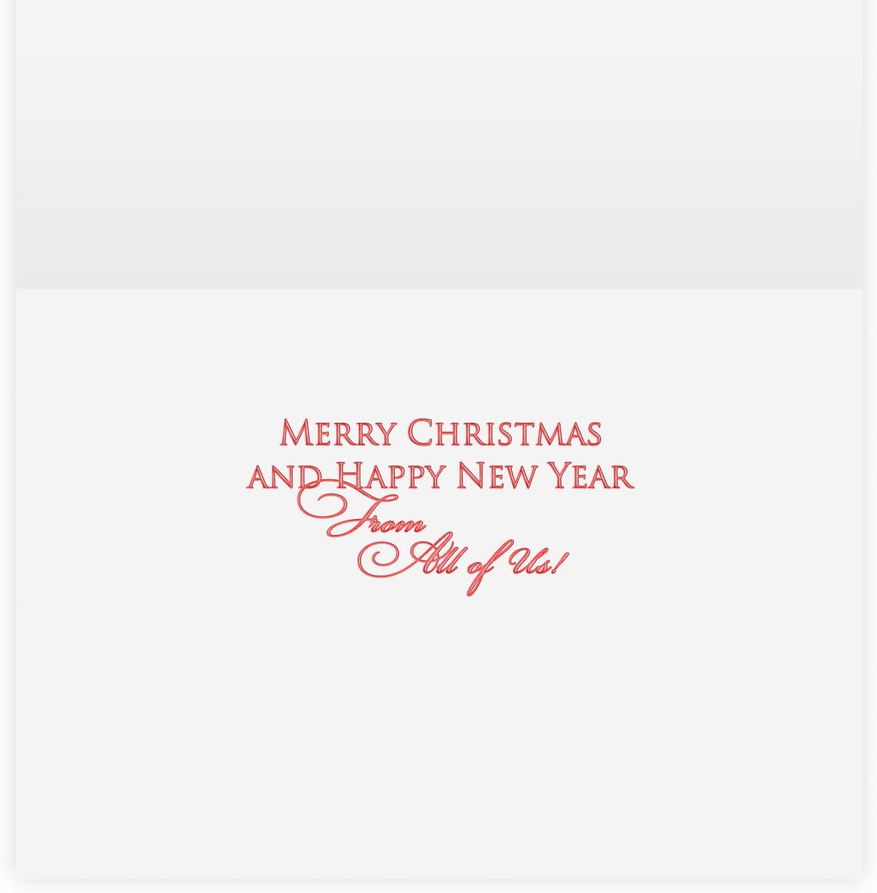 The Gallery Collection, Paquete de 25 tarjetas, tarjetas de Navidad con sobres forrados de aluminio (adornos de abeto plateado), para negocios o
