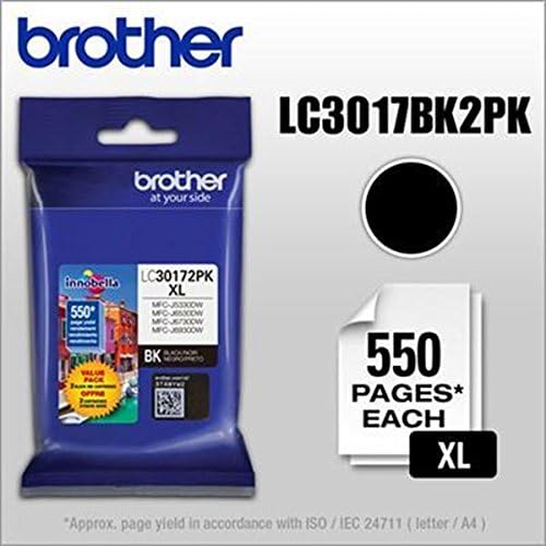 Brother Impresora LC30172PK Cartucho de tinta negro de alto rendimiento XL (paquete de 5, 10 unidades en total)