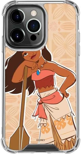Skinit Clear Phone Case Compatible with iPhone 15 Pro – Officially Licensed Disney Moana Portrait Design