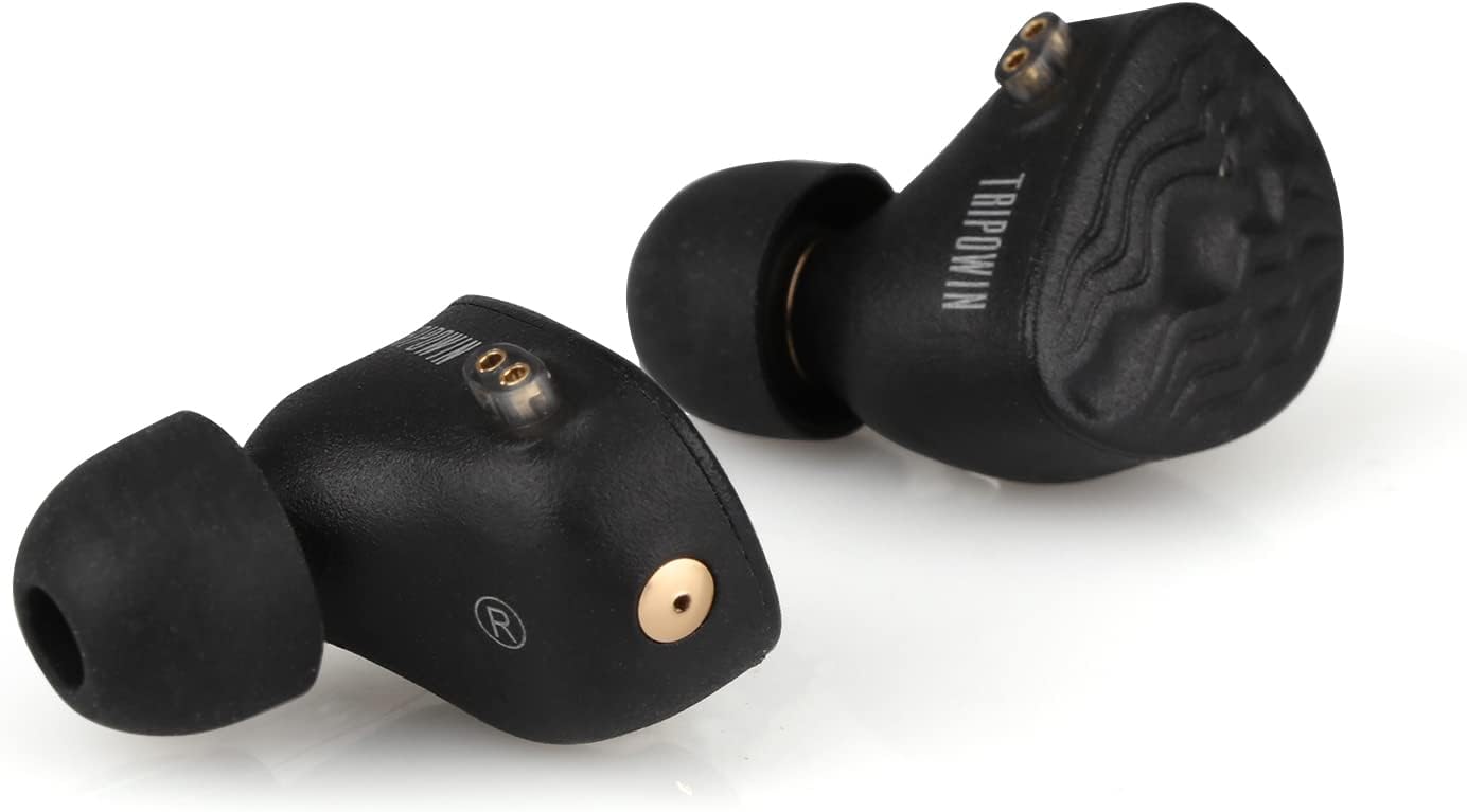 Tripowin Piccolo – Monitor dinámico LCP de 0.433 in, auriculares IEM de doble cavidad, sonido equilibrado, con cable desmontable OCC de 0.031 in de