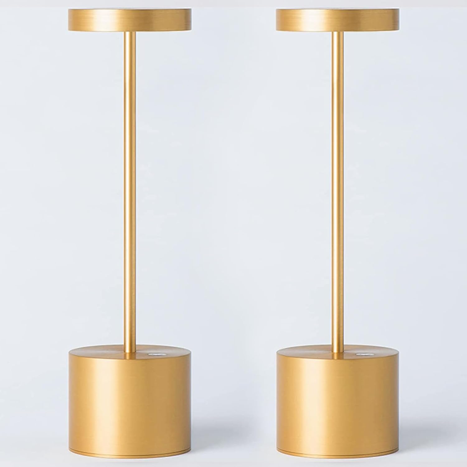Paquete de 2 lámparas de mesa inalámbricas portátiles, recargables de 5000 mAh, lámpara LED de escritorio, 3 colores de atenuación continua, para