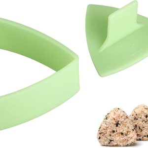 UPKOCH Molde de sushi triangular, fabricante de bolas de arroz, prensa antiadherente para onigiri, fabricante de moldes de sushi, verde claro UPKOCH Molde de sushi triangular, fabricante de bolas de arroz, prensa antiadherente para onigiri, fabricante de moldes de sushi, verde claro