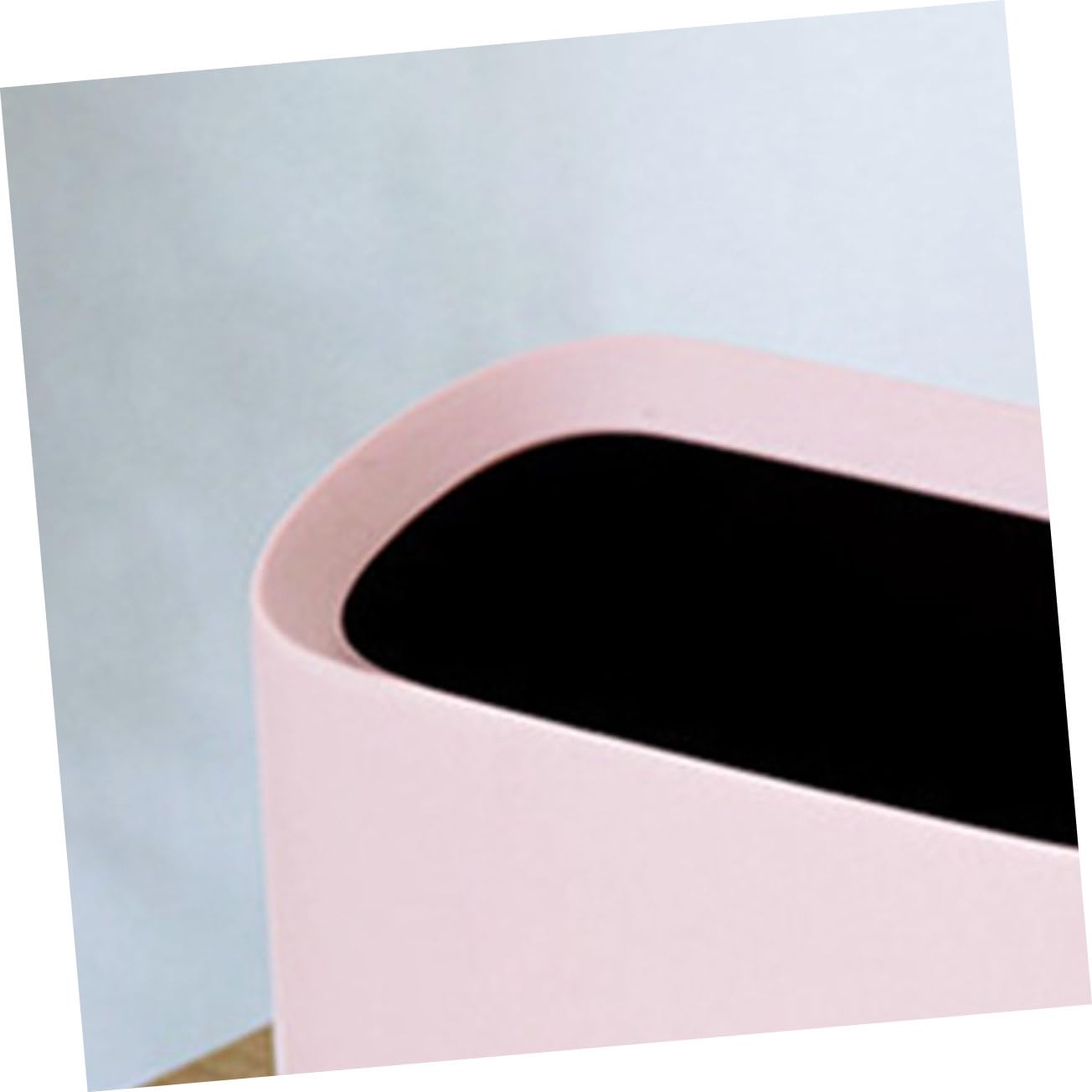 Zerodeko Papelera de escritorio de 2 piezas, papelera de reciclaje, papelera rosa, mini contenedor de basura para cocina, escritorio, mini bote de