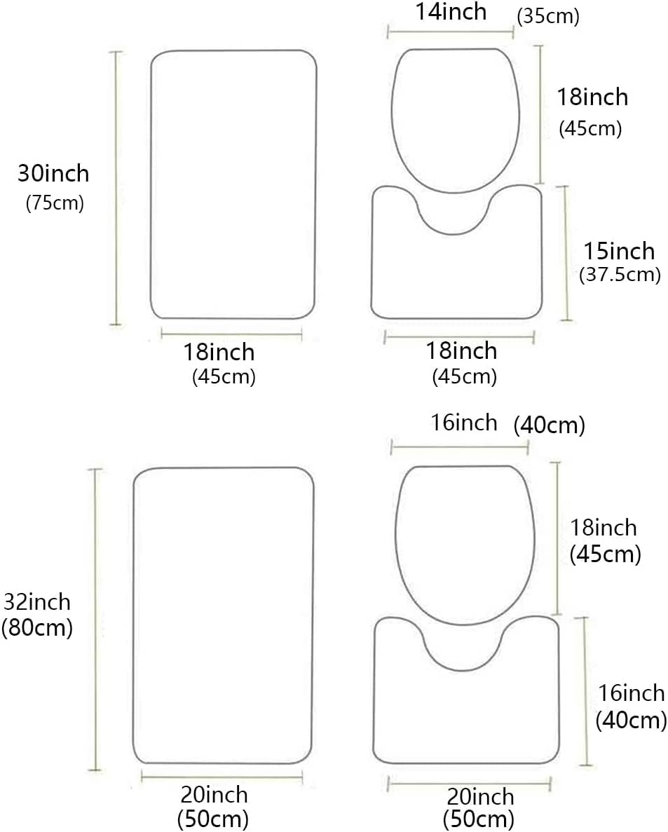 Hello Fall Bath Rugs Sets 3 Piece, Autumn Harvest Fall Maple Leaf Non Slip Bathroom Carpet Pink Bathroom Mats Set with Toilet Lid Cover,Absorbent