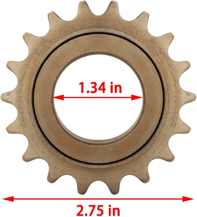2 piezas de rueda libre de bicicleta de una sola velocidad, 18T compatibles con piezas de repuesto de ciclismo de una sola velocidad de 12 x 18