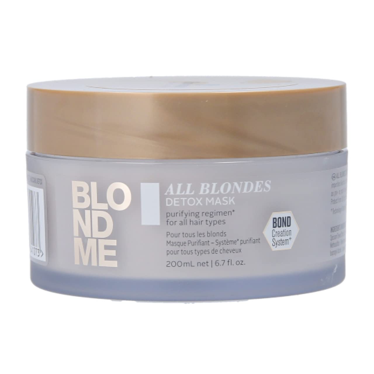 BLONDME All Blondes Detox Mask  Purifying and Detoxifying Hair Care for Color Treated and Natural Blonde Hair  Hydrating Treatment Removes