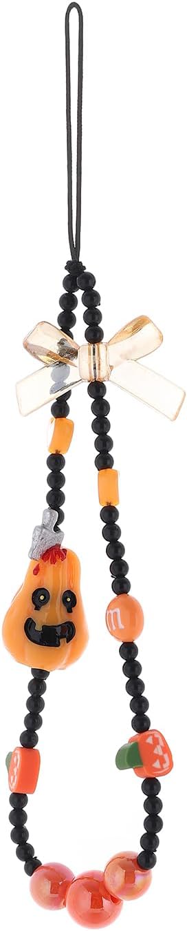 Cordón de teléfono con abalorios y dije de 6 piezas para la muñeca, con diseño de frutas, estrellas, perlas o arco iris para mujeres y niñas.