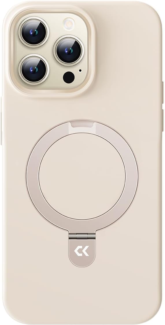 CASEKOO Funda para iPhone 14 Pro Max con soporte invisible compatible con MagSafe silicona antiestática sin polvo Funda protectora antideslizante