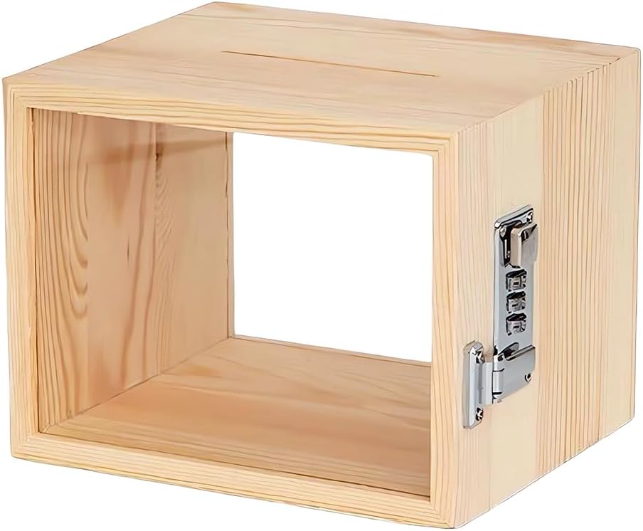 Alcancía de acrílico con contraseñas para adultos, caja de ahorros reutilizable, monedero con cerradura de combinación, caja de sombra decorativa,