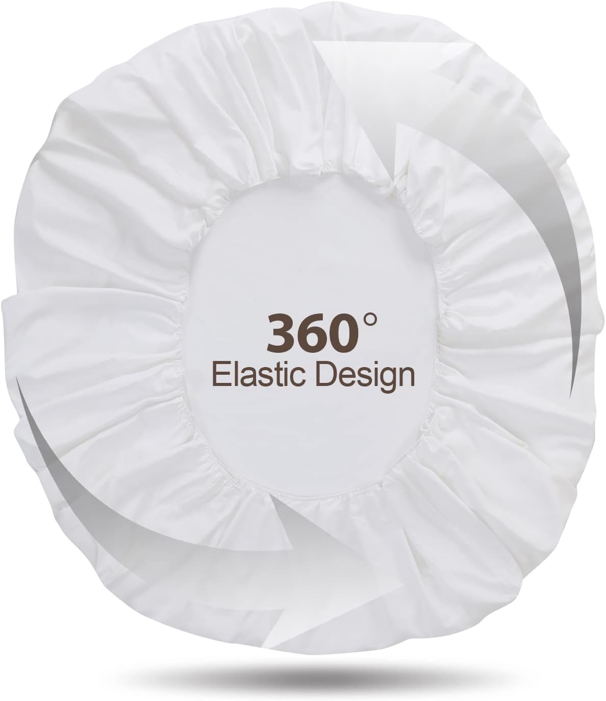 Sábana bajera ajustable 100% algodón egipcio, tamaño individual, color blanco, 600 hilos, bolsillo profundo de 8 a 16 pulgadas, sábana inferior de
