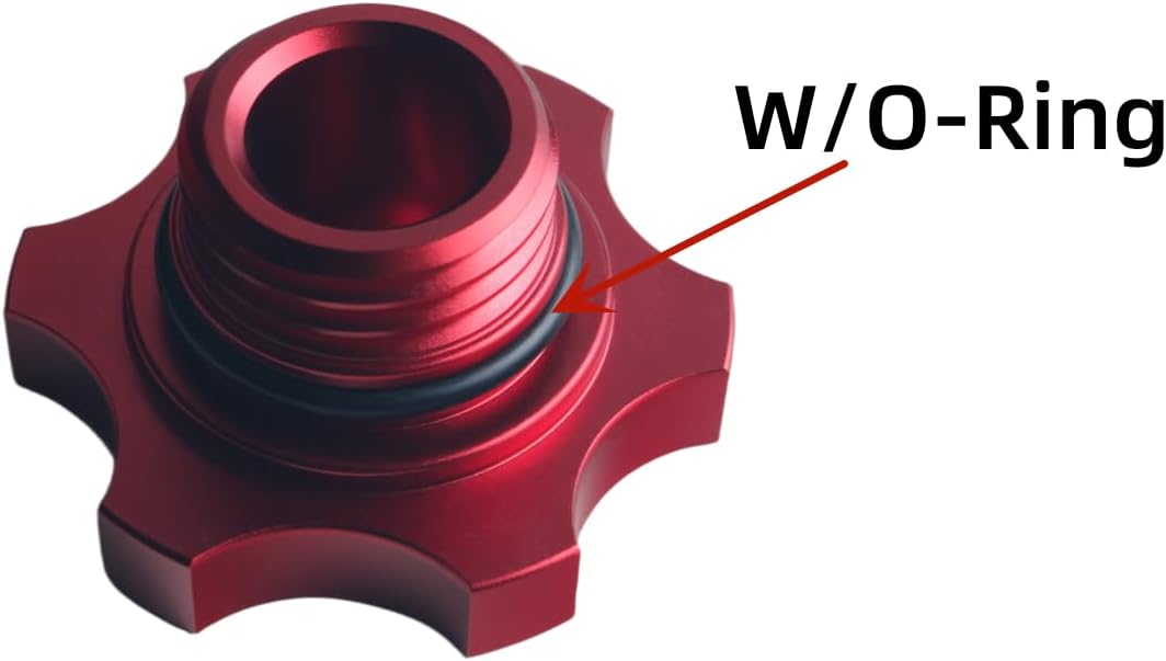 DEWHEL Tapa de llenado de aceite de motor de aluminio con junta tórica compatible con Chrysler Dodge Jeep Ram Mitsubishi Mini 1993-2020 Número de