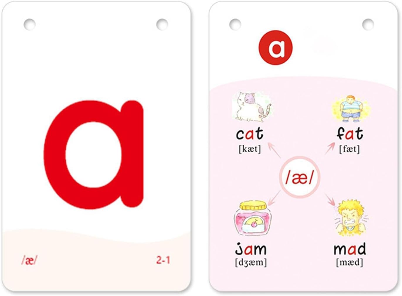 Palabras Tarjetas de memoria para niños pequeños Phonics Alphabet Flashcards Inglés Tarjeta de fonética Calendario de escritorio