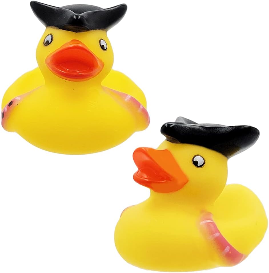 Patos de juguete de pato de goma pirata de San Patricio para niños, proyectos de cumpleaños de baño, regalos para baby showers, aula, verano, playa