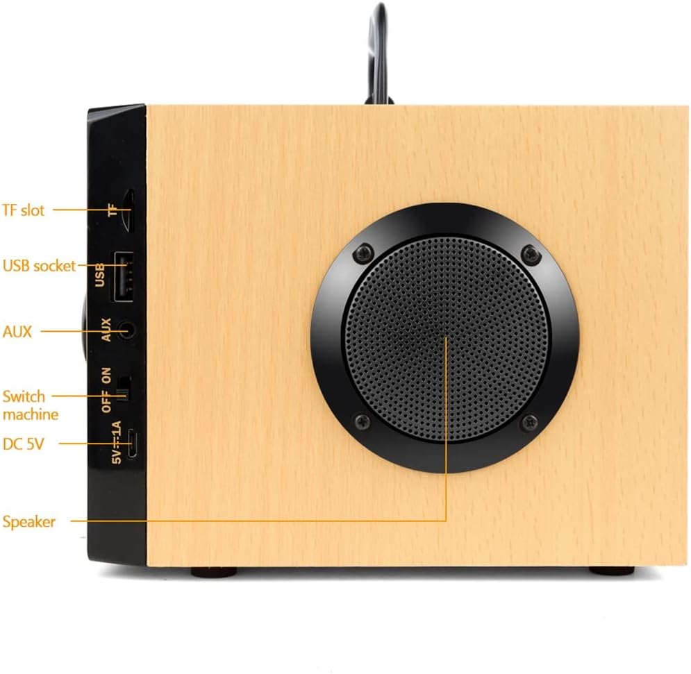 Altavoz Bluetooth portátil inalámbrico de alta potencia, radio FM, subwoofer estéreo al aire libre, soporte de graves de control remoto (color  A,