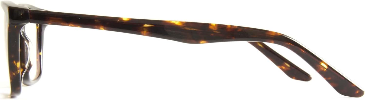 Gafas de computadora de diseño con protección UV antiluz azul, antirreflejos, borde completo, marco de acetato, color tortuga, estilo Oryc