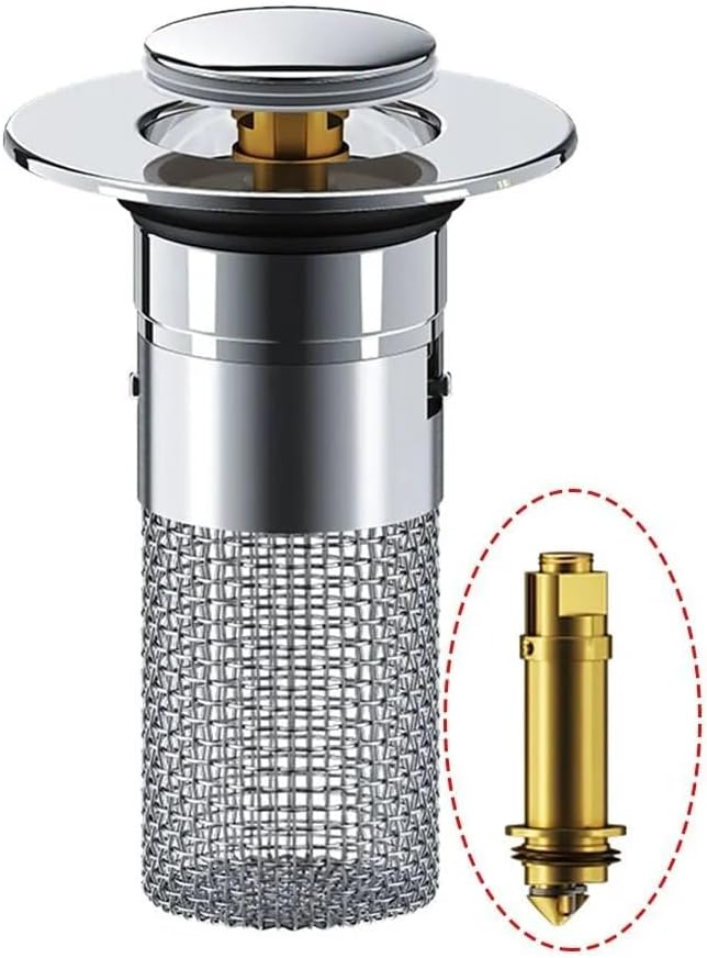 Colector de pelo Filtro De Drenaje De Piso Multifuncional, Tapón De Drenaje De Lavabo De Núcleo De Rebote Emergente, Colector De Pelo, Colador De