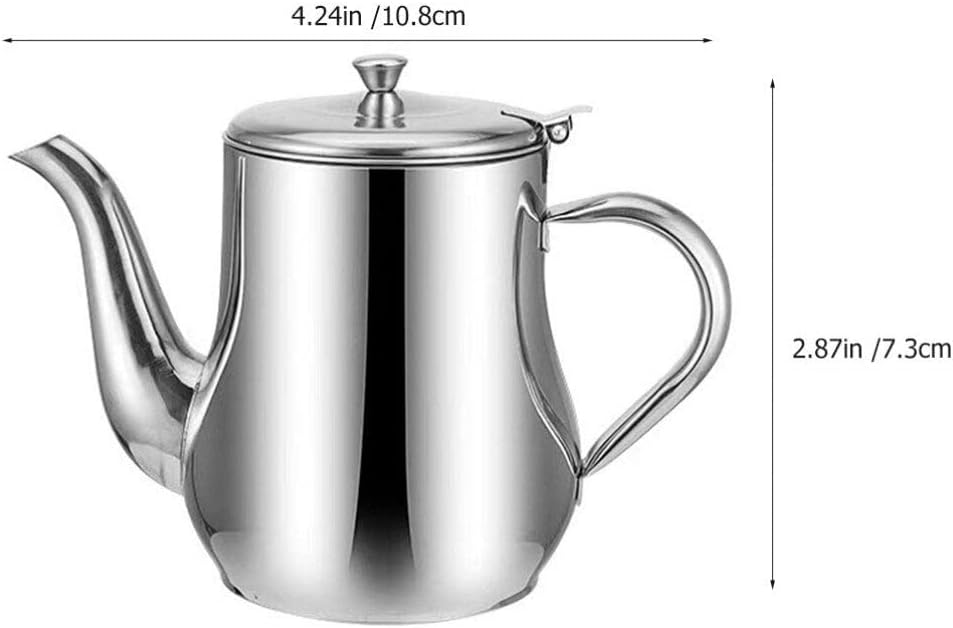 Colador de aceite, 1 olla de aceite de acero inoxidable, recipiente de almacenamiento de aceite de acero inoxidable para cocina, colador de grasa de
