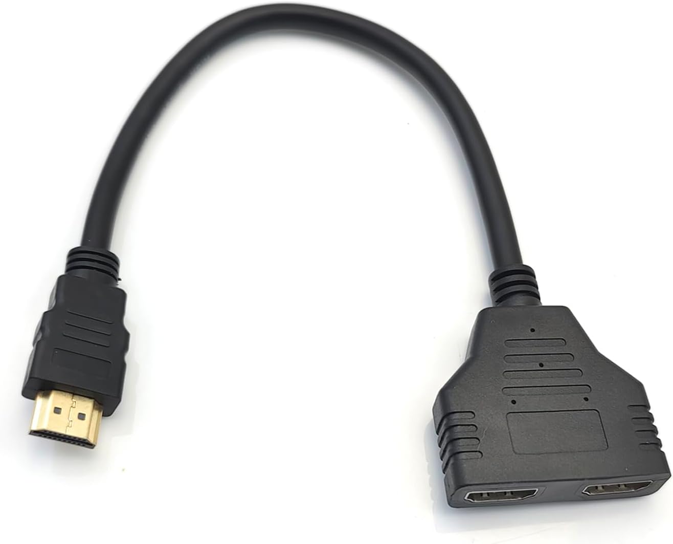Links Divisor compatible con HDMI, 1 en 2 salidas, divisor HDMI 4K para monitores duplicados o solo espejo, 1×2 HDMI Splitter 1 a 2 Amplificador