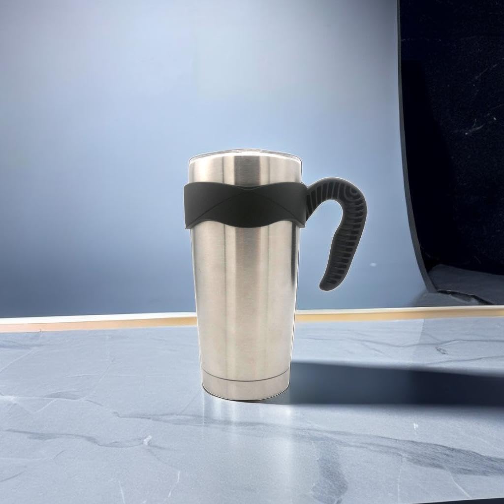 Mango de vaso de 20 onzas, antideslizante para tazas de viaje, para vasos aislados al vacío, adecuado para vasos Yeti Rambler, Trail, Sic, Ozark y
