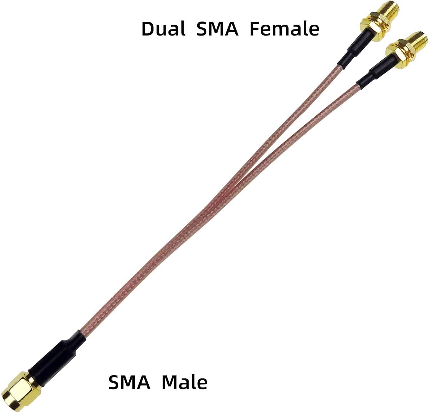 Goupchn Cable divisor SMA macho a doble SMA hembra Cable divisor RG316 Y Cable divisor 4G LTE Antena Adaptador Cable Divisor 50 Ohm 6.7 in