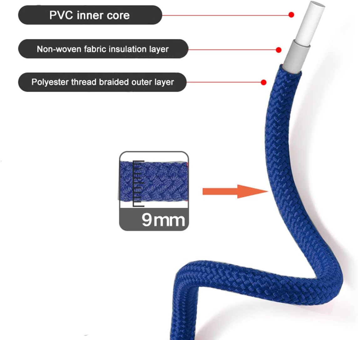 Cuerda de saltar con peso para mujeres, hombres, adultos, fitness, cuerda de saltar con cuerda ajustable de algodón y PVC, mango de aluminio +