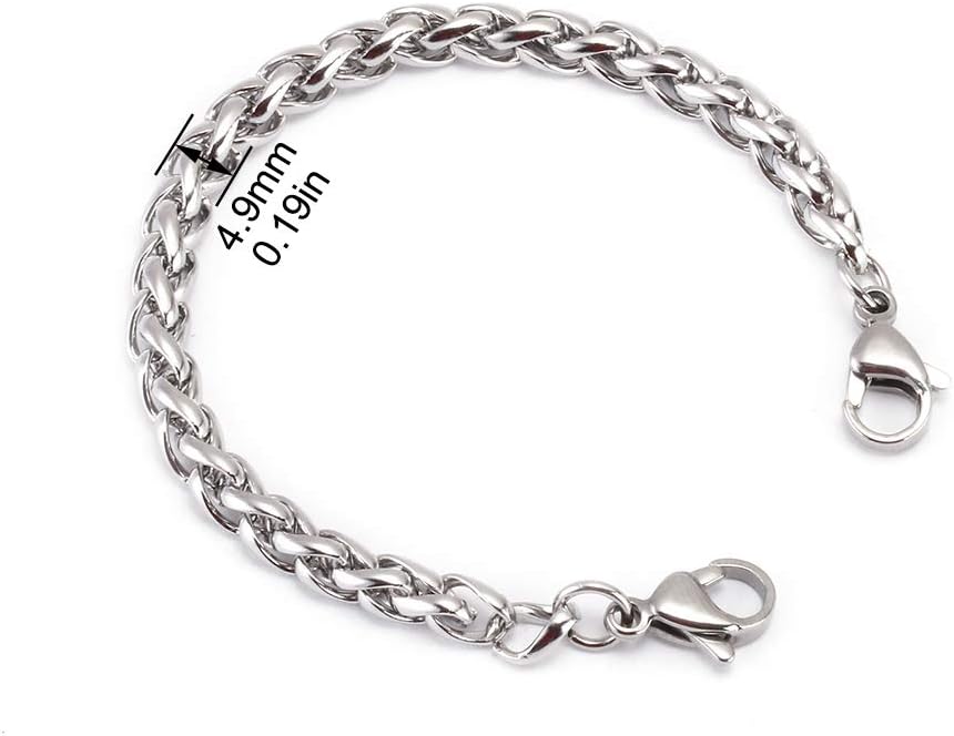 Pulsera de identificación de alerta médica, cadena de acero inoxidable intercambiable con etiqueta de filigrana, pulseras de identificación de