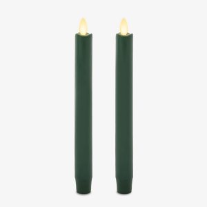 Luminara Juego de 2 velas LED de llama móvil (1 x 9.75), vela sin llama, borde derretido, cera suave, sin perfume (verde) Luminara Juego de 2 velas LED de llama móvil (1 x 9.75), vela sin llama, borde derretido, cera suave, sin perfume (verde)