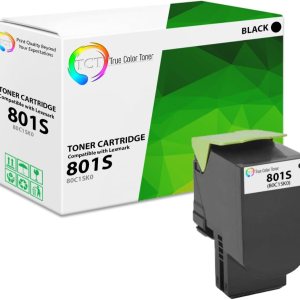 TCT Cartucho de tóner de alta calidad compatible para Lexmark 801S 80C1SK0, color negro, alto rendimiento, funciona con impresoras Lexmark CX310dn TCT Cartucho de tóner de alta calidad compatible para Lexmark 801S 80C1SK0, color negro, alto rendimiento, funciona con impresoras Lexmark CX310dn