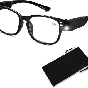 Gafas de lectura con luces LED brillantes, lupas con luces con bloqueo de luz azul, anteojos de aumento LED, lentes de lectura nocturnos, lentes de Gafas de lectura con luces LED brillantes, lupas con luces con bloqueo de luz azul, anteojos de aumento LED, lentes de lectura nocturnos, lentes de
