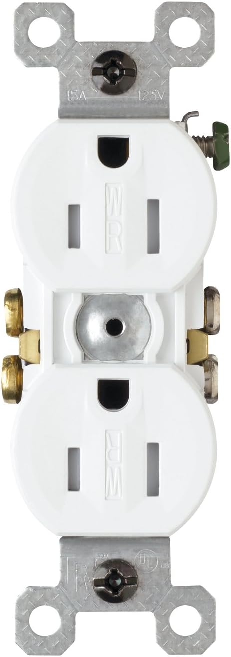 Legrand-Pass & Seymour 3232TRWRWCC8 Receptáculo dúplex resistente a la intemperie 15 amperios125 voltios, color blanco