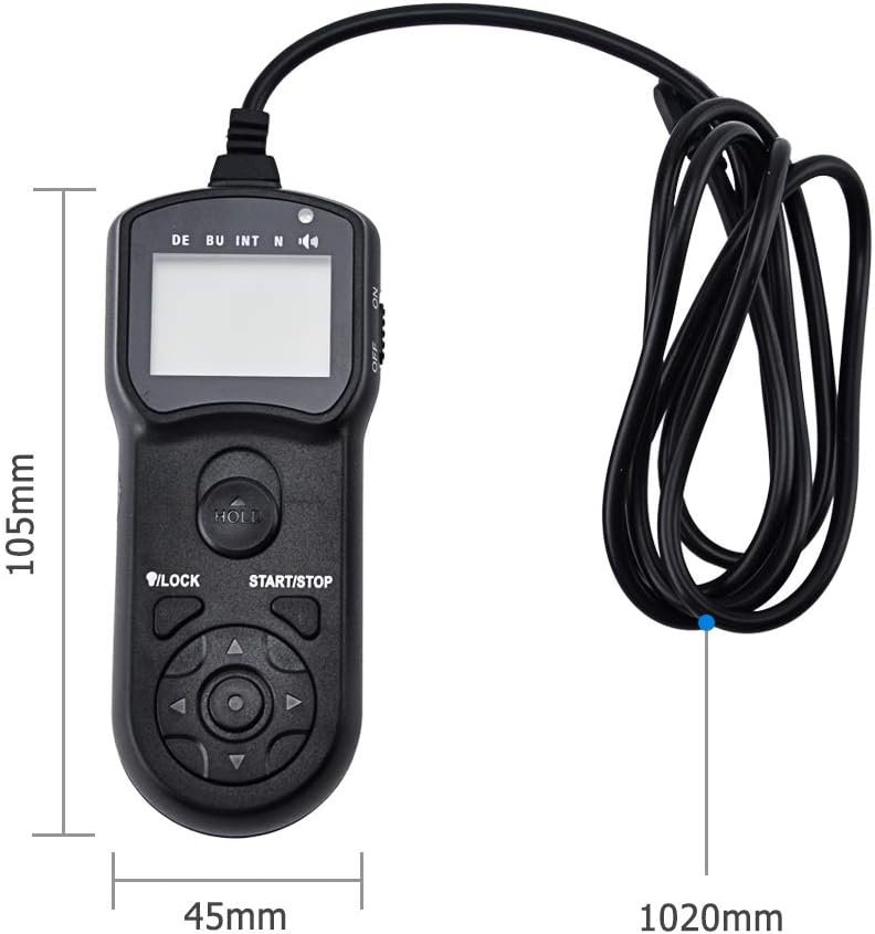 JJC Intervalómetro con cable temporizador disparador remoto para Nikon Z5 Z6 II Z7 II D3300 D3200 D3100 D5600 D5500 D5300 D7500 D7200 D750 D610 D90
