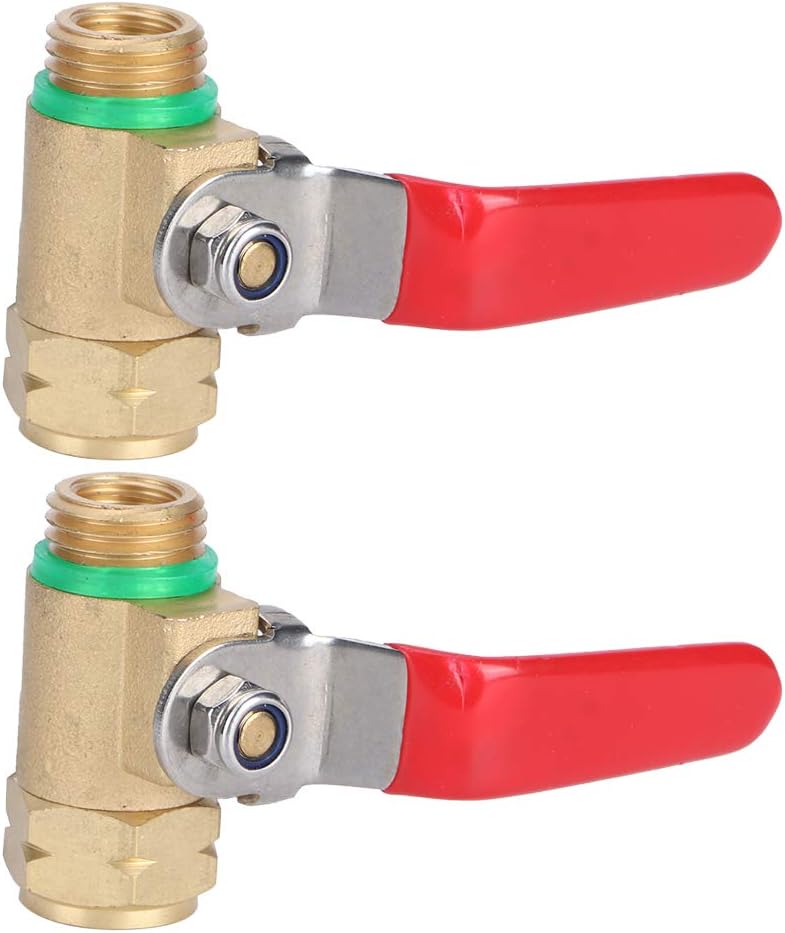 Fydun G38in DN10 Fem M Thread Copper Valve Switch Shutoff Valve Red Lever Handle Sprayer Parts G38in DN10 Fem M for Family